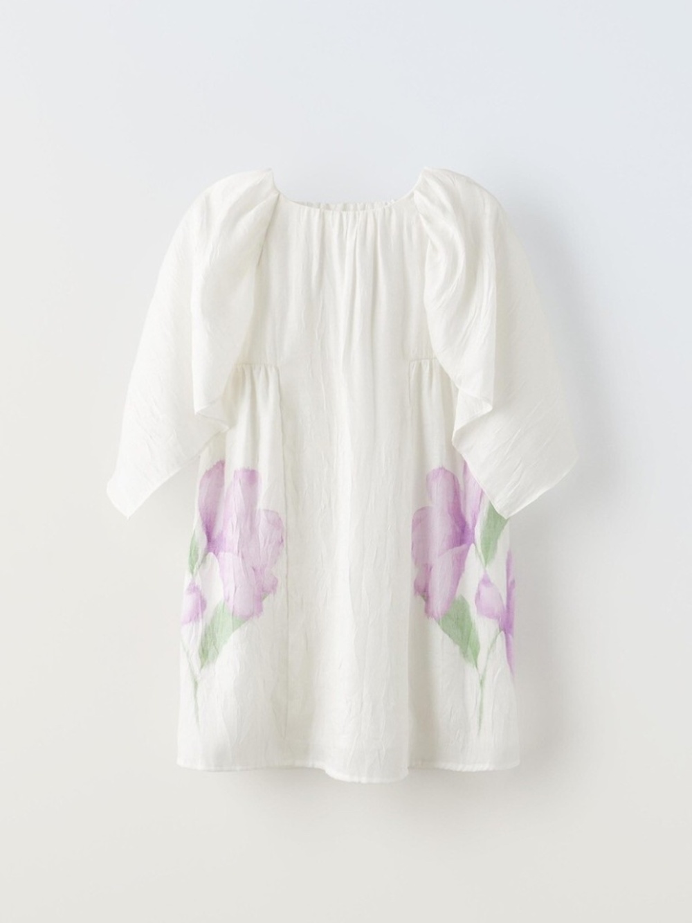 ZARA KIDS GIRL SHINY FLORAL DRESS with Textured Feel and open back detail Size 6